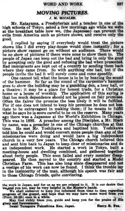 Word and Work, Vol. 20, No. 11, November 1927, p. 337