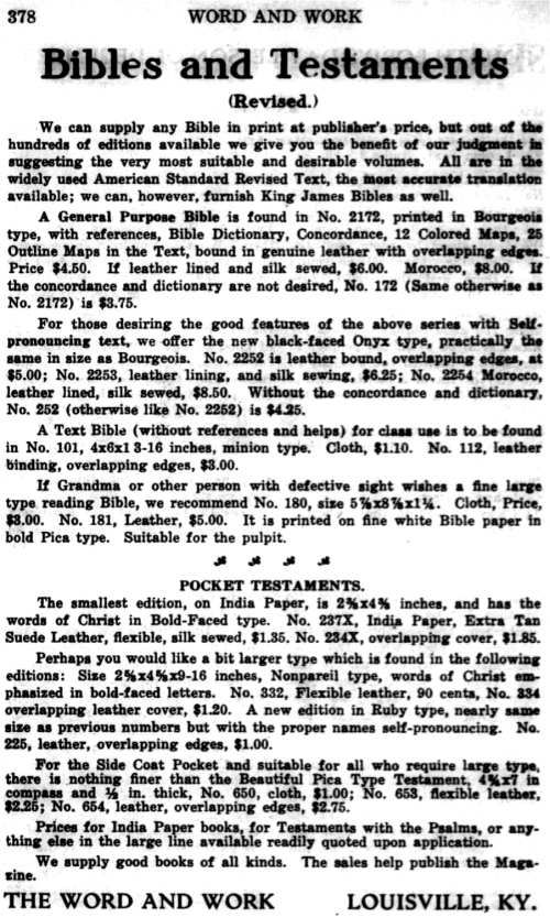 Word and Work, Vol. 20, No. 12, December 1927, p. 378