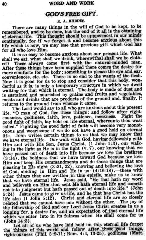 Word and Work, Vol. 21, No. 2, February 1928, p. 40