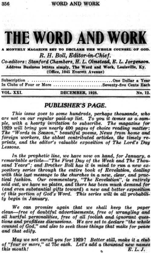 Word and Work, Vol. 21, No. 12, December 1928, p. 356