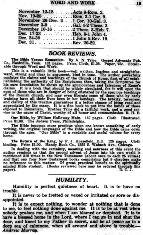 Word and Work, Vol. 22, No. 1, January 1929, p. 19