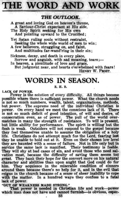 Word and Work, Vol. 22, No. 2, February 1929, p. 33