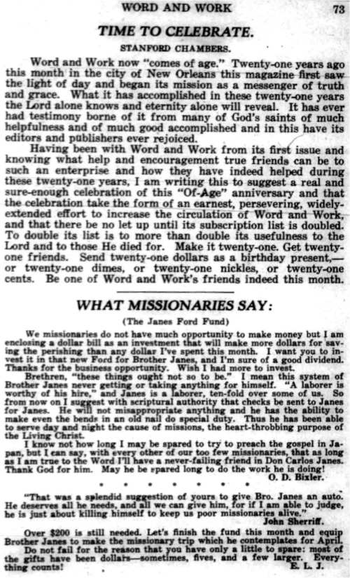 Word and Work, Vol. 22, No. 3, March 1929, p. 73