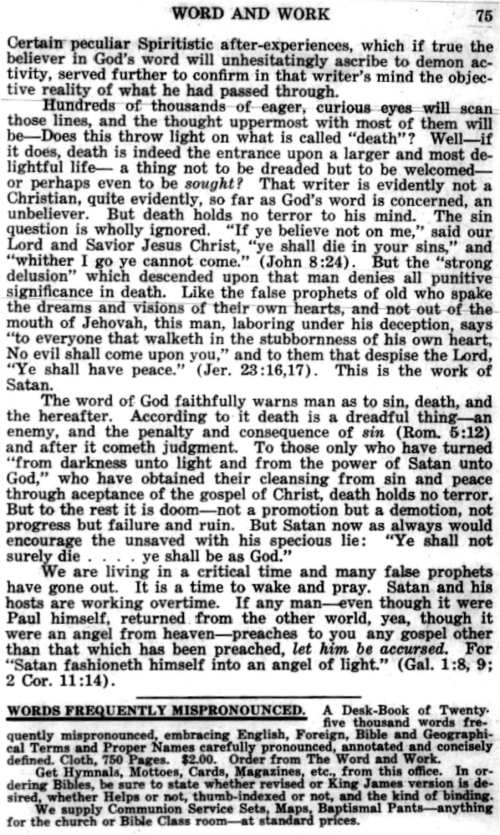 Word and Work, Vol. 22, No. 3, March 1929, p. 75