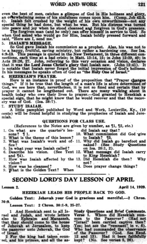 Word and Work, Vol. 22, No. 4, April 1929, p. 121