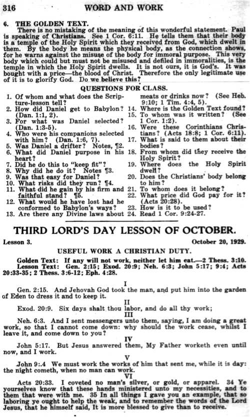 Word and Work, Vol. 22, No. 10, October 1929, p. 316