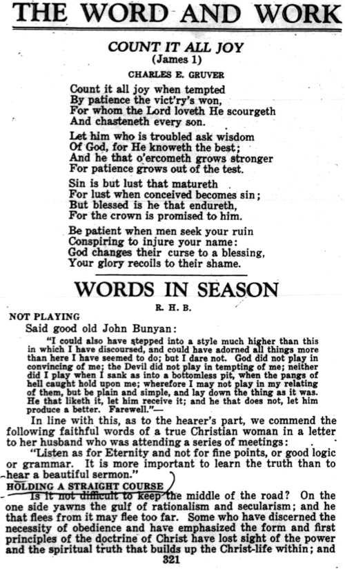 Word and Work, Vol. 22, No. 11, November 1929, p. 321