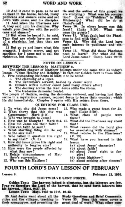Word and Work, Vol. 23, No. 2, February 1930, p. 62