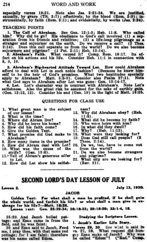 Word and Work, Vol. 23, No. 7, July 1930, p. 214