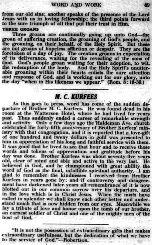 Word and Work, Vol. 24, No. 3, March 1931, p. 69