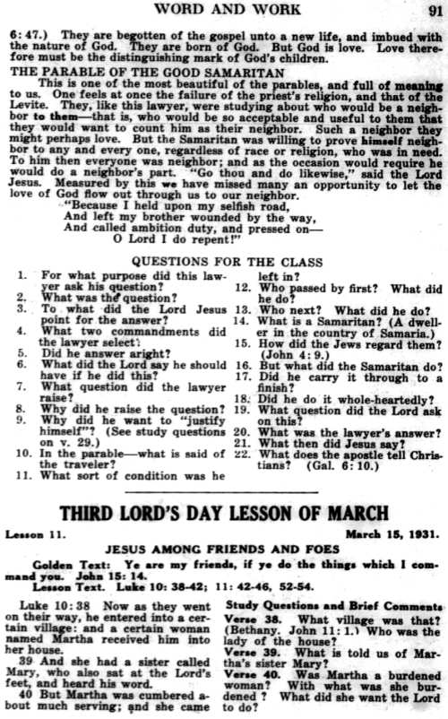 Word and Work, Vol. 24, No. 3, March 1931, p. 91