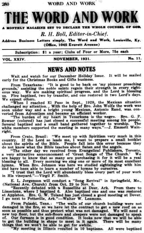 Word and Work, Vol. 24, No. 11, November 1931, p. 280