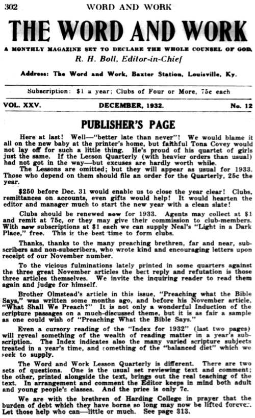 Word and Work, Vol. 25, No. 12, December 1932, p. 302