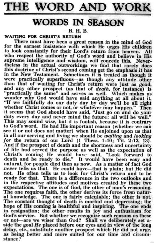 Word and Work, Vol. 26, No. 7, July 1933, p. 121