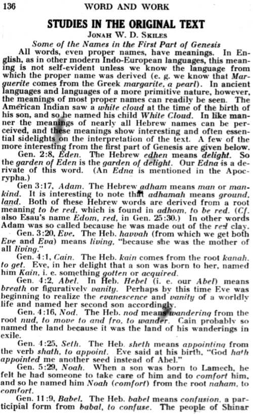 Word and Work, Vol. 28, No. 7, July 1934, p. 136