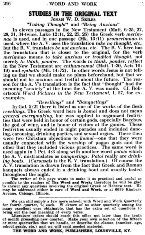 Word and Work, Vol. 29, No. 11, November 1935, p. 216