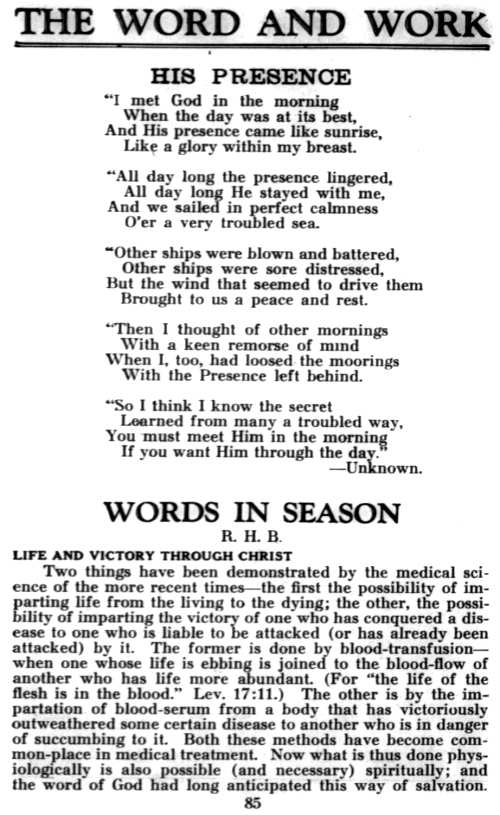 Word and Work, Vol. 31, No. 5, May 1937, p. 85