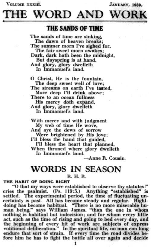 Word and Work, Vol. 33, No. 1, January 1939, p. 1