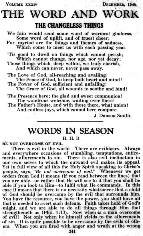 Word and Work, Vol. 34, No. 12, December 1940, p. 241