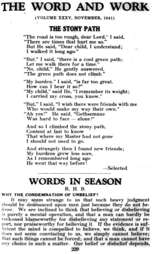 Word and Work, Vol. 35, No. 11, November 1941, p. 229