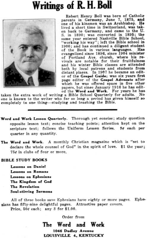 Word and Work, Vol. 39, No. 3, March 1945, p. Back Cover