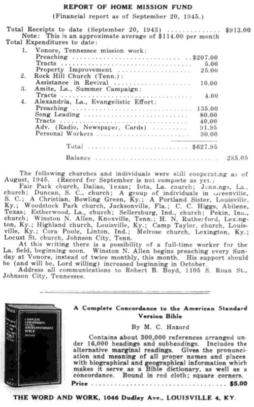 Word and Work, Vol. 39, No. 10, October 1945, p. Inside Front Cover