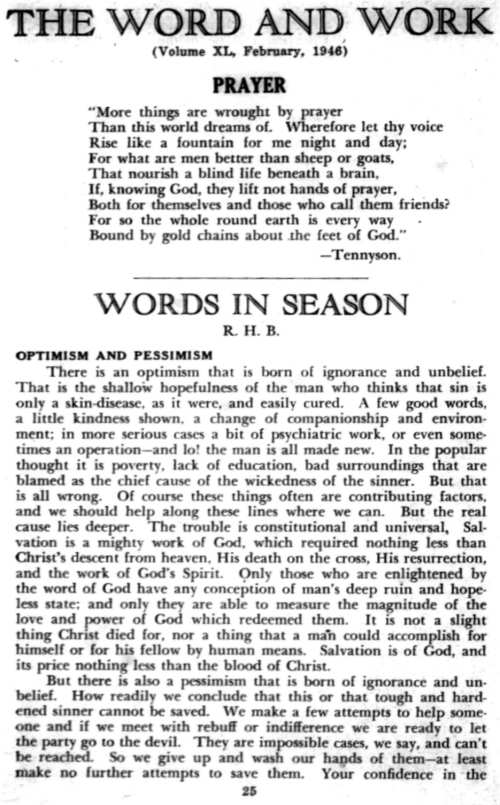 Word and Work, Vol. 40, No. 2, February 1946, p. 25