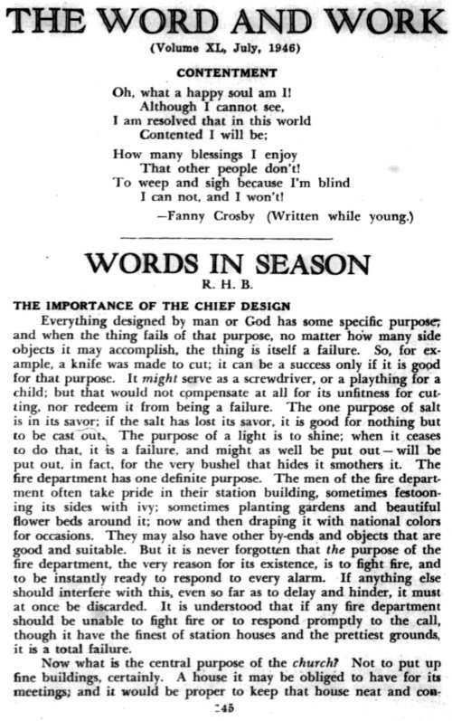 Word and Work, Vol. 40, No. 7 July 1946, p. 145