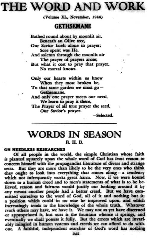 Word and Work, Vol. 40, No. 11, November 1946, p. 245