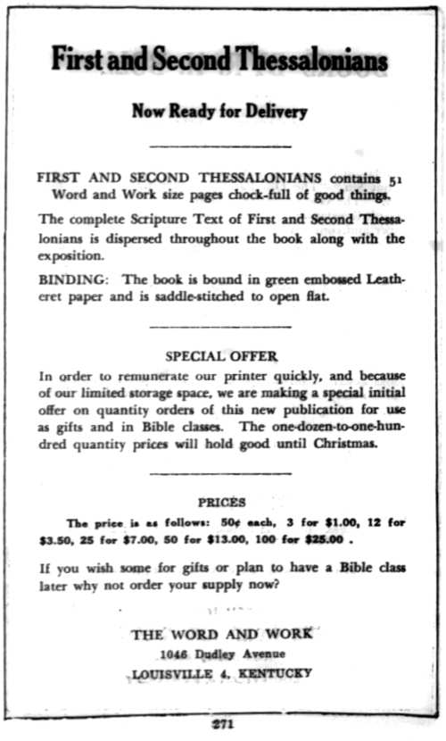 Word and Work, Vol. 40, No. 11, November 1946, p. 271