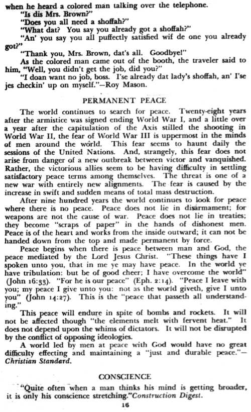 Word and Work, Vol. 41, No. 1, January 1947, p. 16