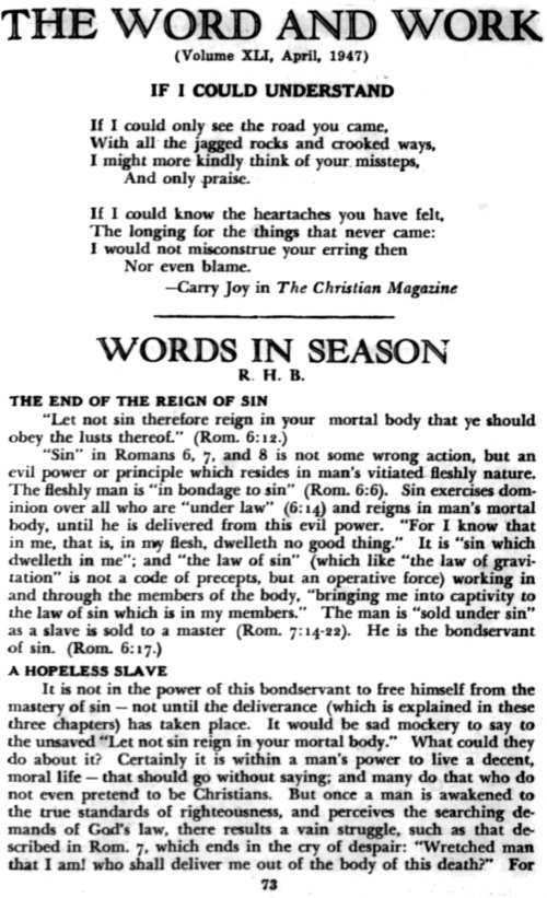 Word and Work, Vol. 41, No. 4, April 1947, p. 73