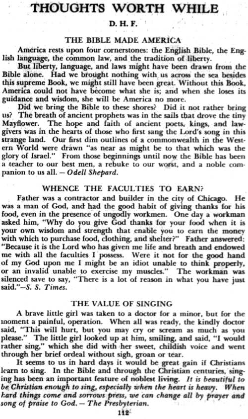 Word and Work, Vol. 41, No. 5, May 1947, p. 112