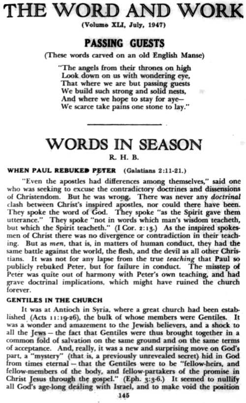 Word and Work, Vol. 41, No. 7, July 1947, p. 145