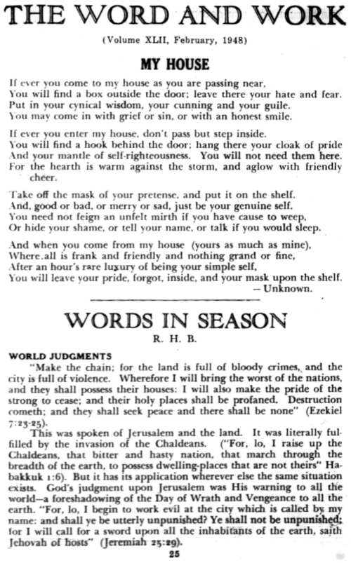 Word and Work, Vol. 42, No. 2, February 1948, p. 25