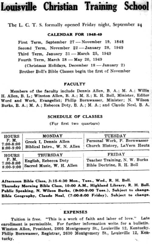 Word and Work, Vol. 42, No. 10, October 1948, Inside Front Cover