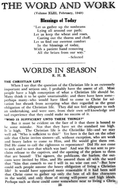 Word and Work, Vol. 43, No. 2, February 1949, p. 25