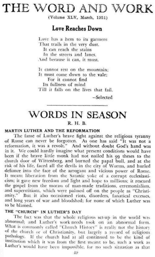 Word and Work, Vol. 45, No. 3, March 1951, p. 49