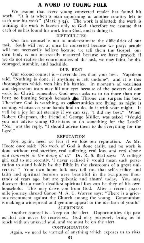 Word and Work, Vol. 45, No. 3, March 1951, p. 61