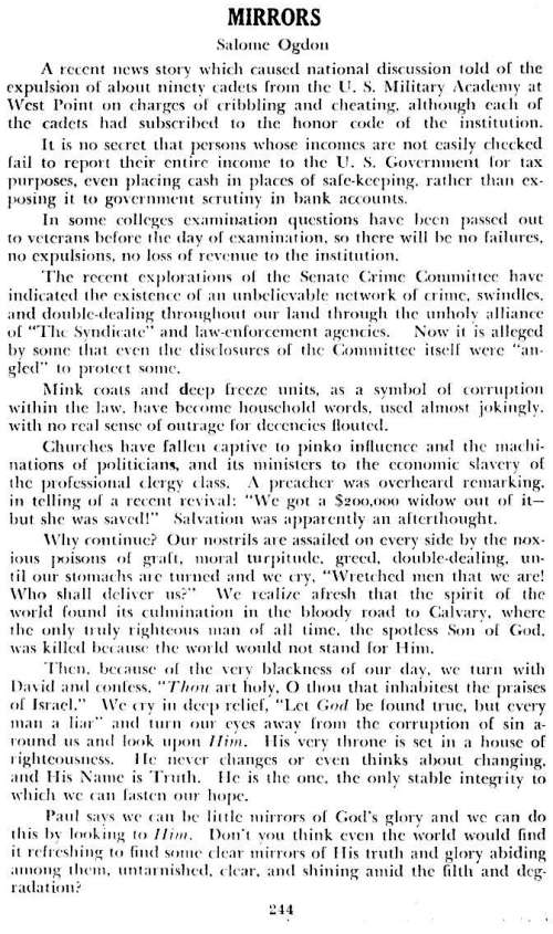 Word and Work, Vol. 45, No. 10, October 1951, p. 244