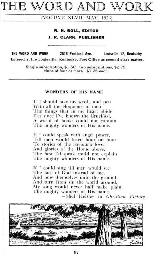 Word and Work, Vol. 47, No. 5, May 1953, p. 97