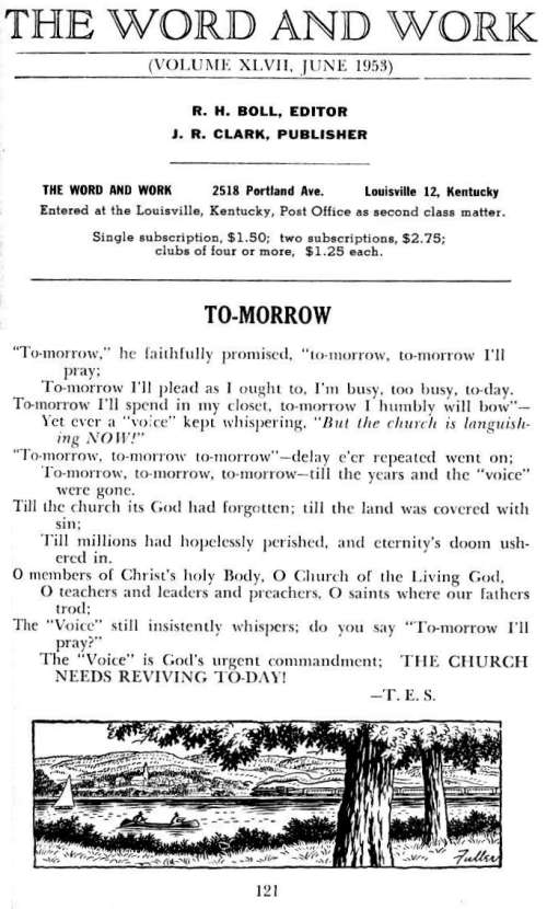 Word and Work, Vol. 47, No. 6, June 1953, p. 121