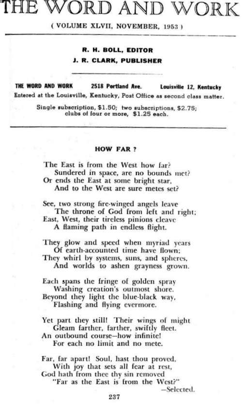 Word and Work, Vol. 47, No. 11, November 1953, p. 237