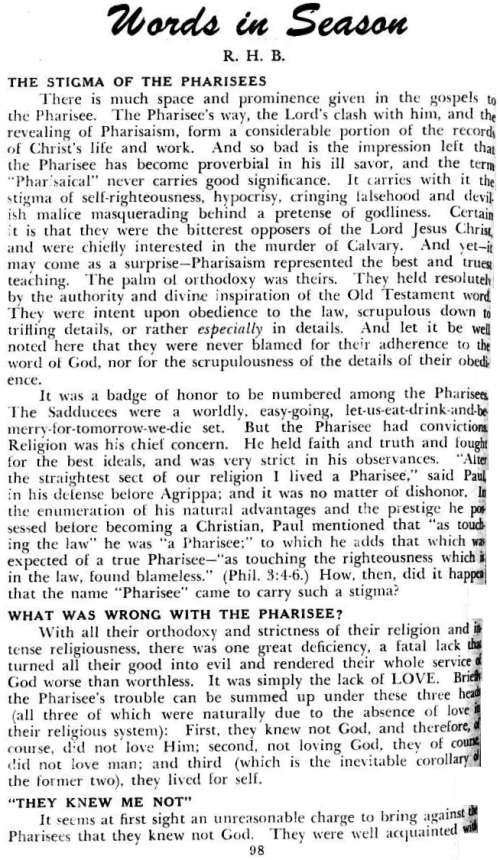 Word and Work, Vol. 48, No. 5, May 1954, p. 98