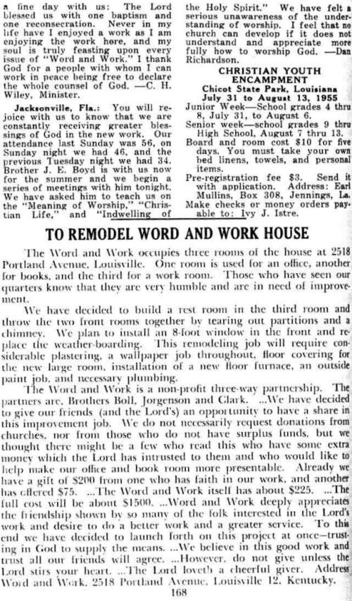 Word and Work, Vol. 49, No. 7, July 1955, p. 168