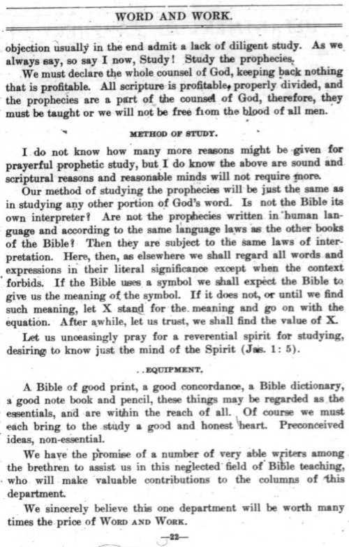 Word and Work, Vol. 6, No. 9, p. 22