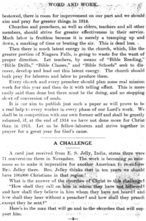 Word and Work, Vol. 7, No. 1, January 1914, p. 2