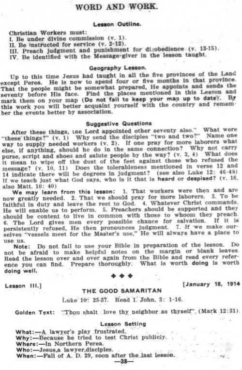 Word and Work, Vol. 7, No. 1, January 1914, p. 38