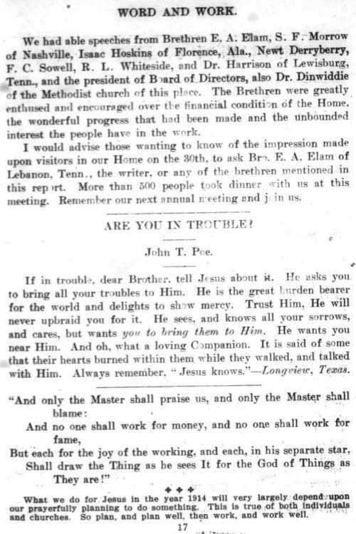 Word and Work, Vol. 7, No. 2, February 1914, p. 17