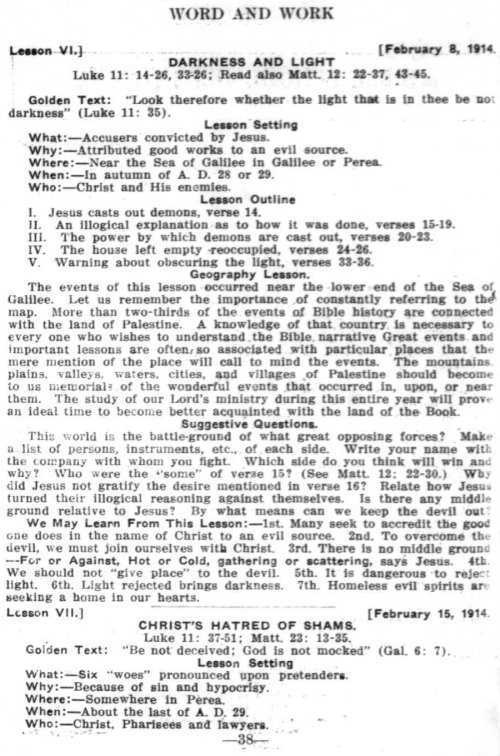 Word and Work, Vol. 7, No. 2, February 1914, p. 38